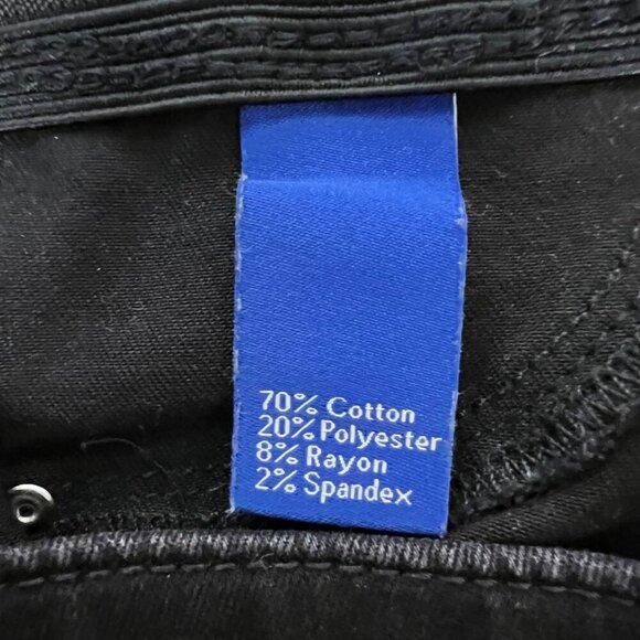 Apt.9 Women’s Straight Leg Jeans Mid Rise Black Size 6 Petite - Picture 9 of 9